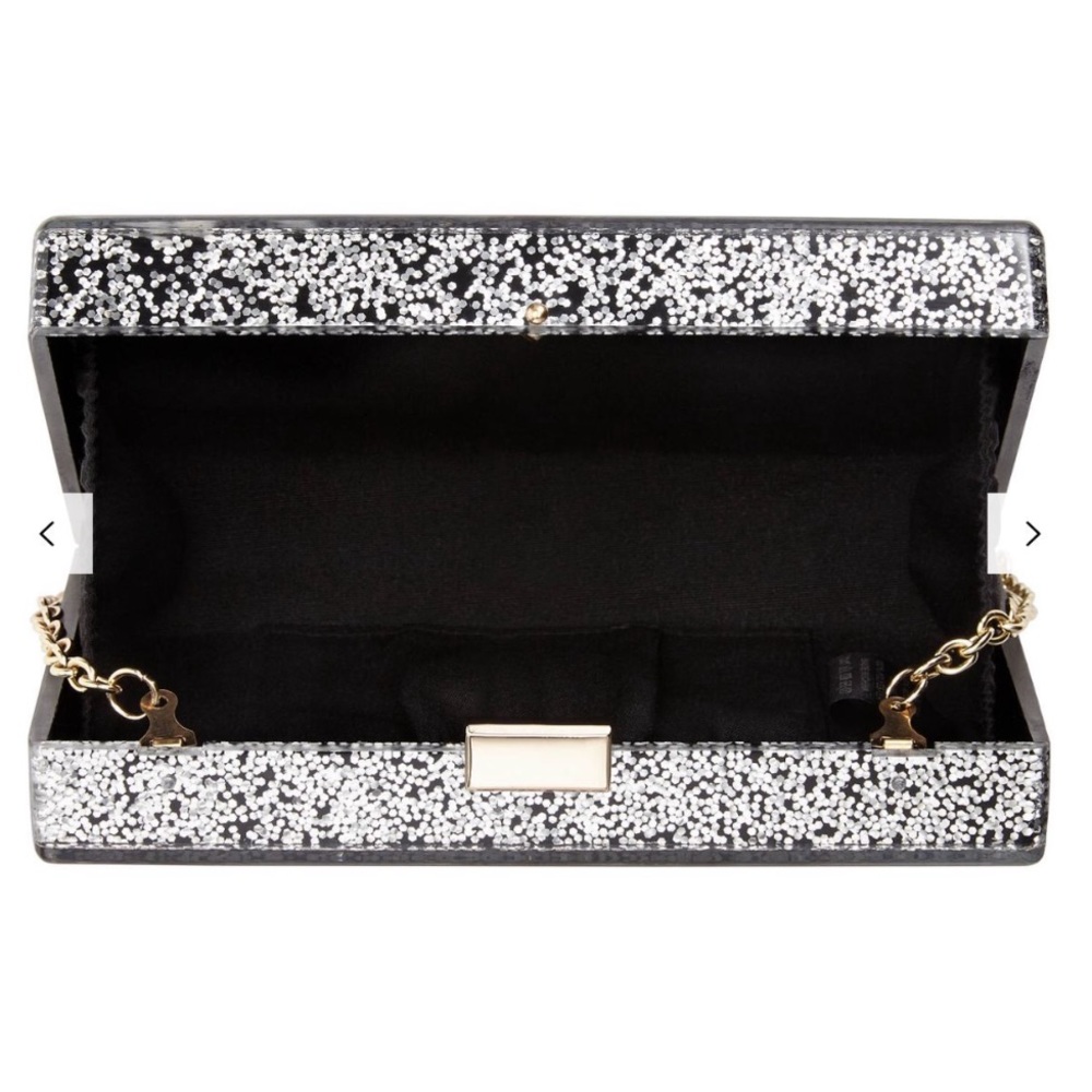 John Lewis Glitter Clutch Box Bag - Picture 8 of 13